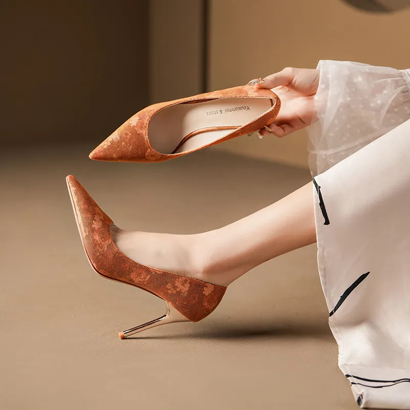 WEISHIBANGWEI Slim Heel High Heels Women's-1