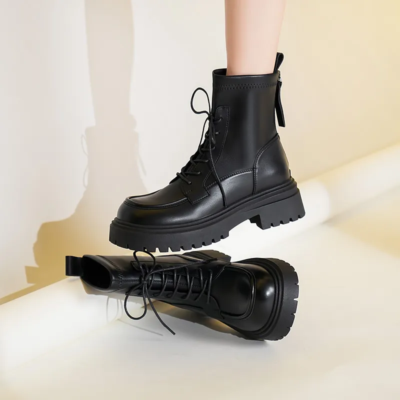 WEISHIBANGWEI Short Martin Boot Women's-8