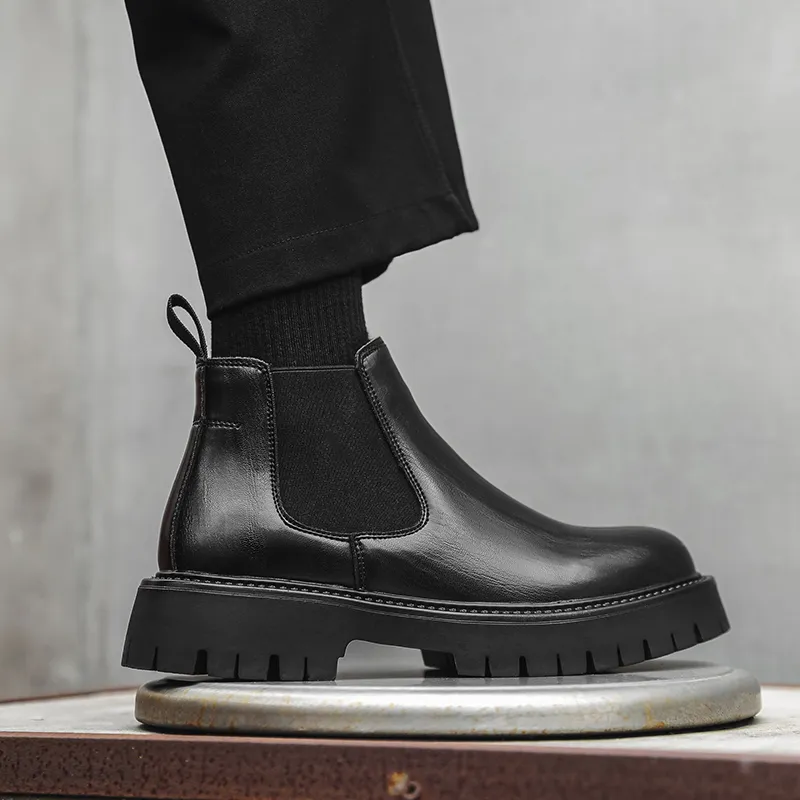 WEISHIBANGWEI Short Chelsea Boots Men's-8