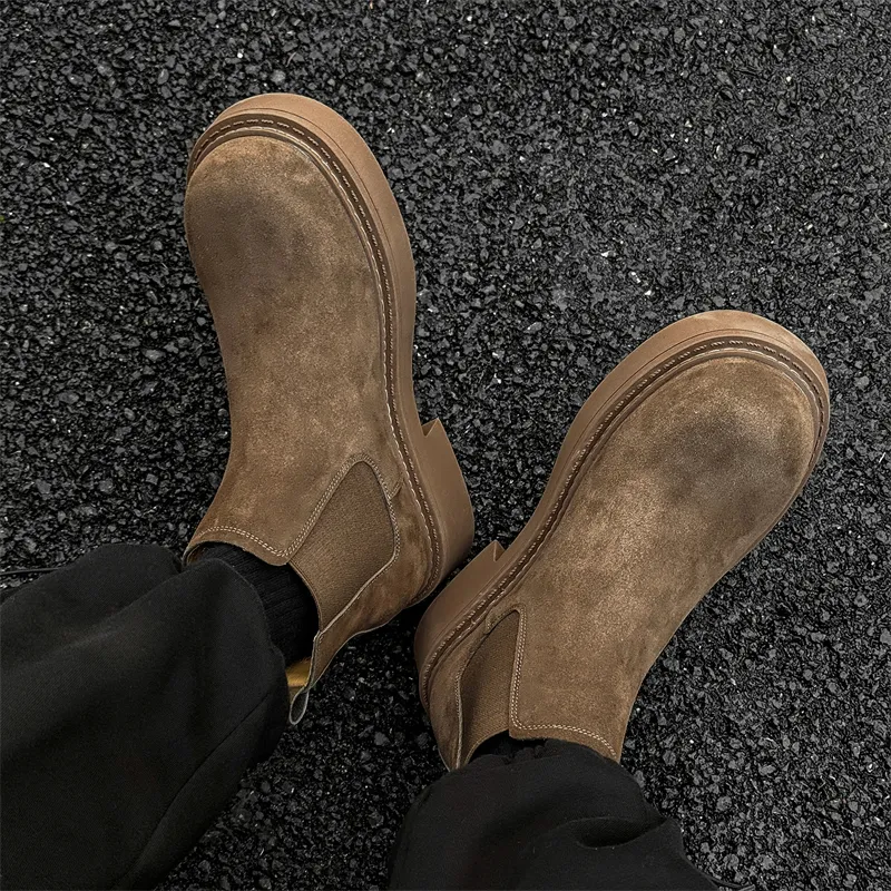 WEISHIBANGWEI Short Chelsea Boots Men's-16