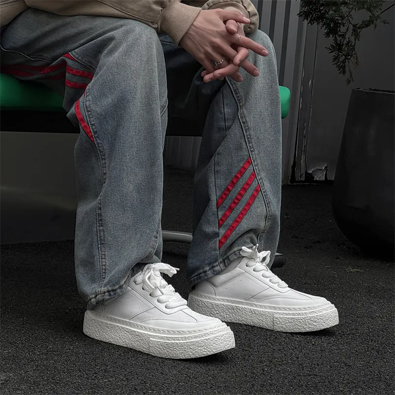 WEISHIBANGWEI Skateboard Shoes Unisex White-5