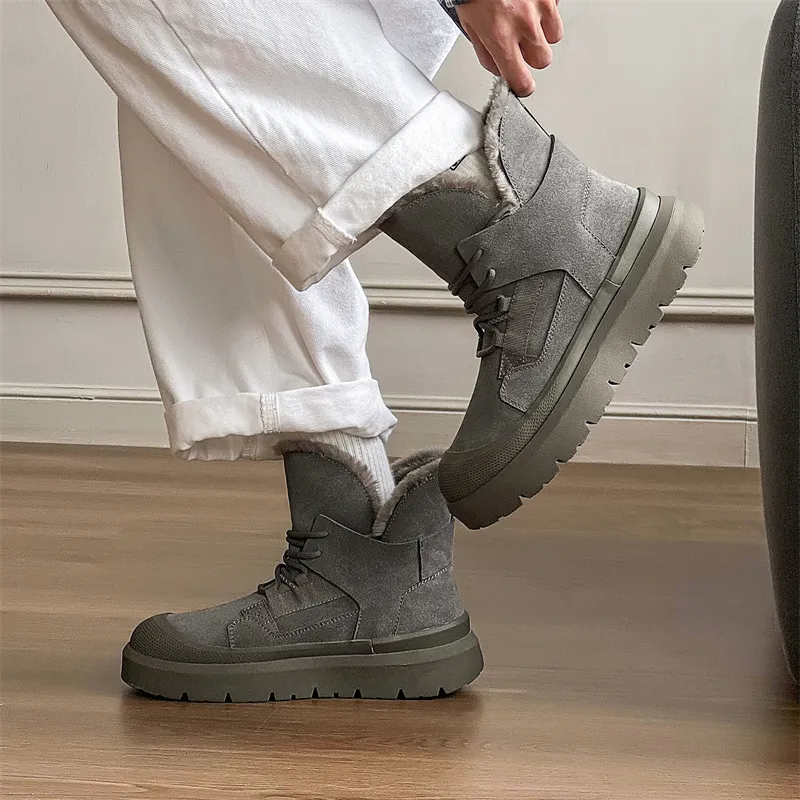 WEISHIBANGWEI Warm Slip Resistant Coverage Short Snow Boots Unisex-20
