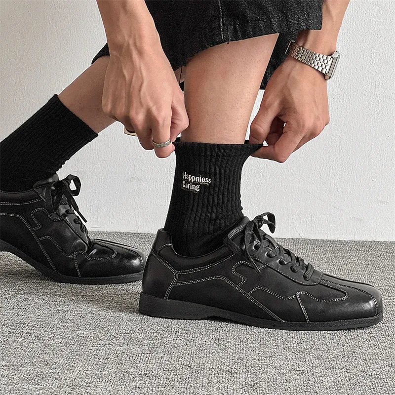 WEISHIBANGWEI Low Top Casual Shoes Unisex Black-3