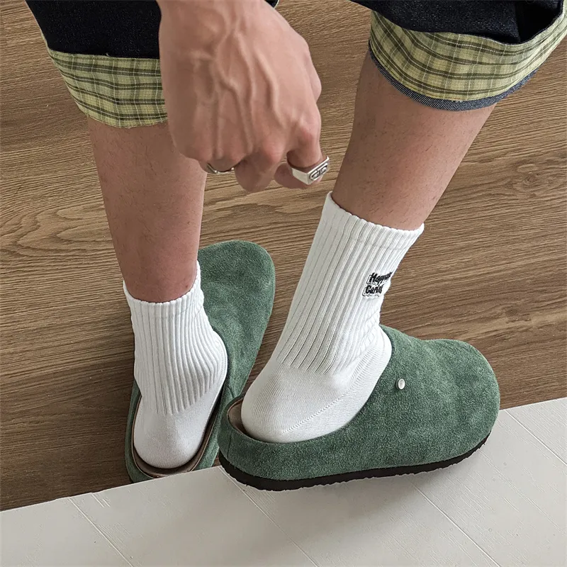 WEISHIBANGWEI Rubber Sole Closed Toe Slippers Unisex Green-7