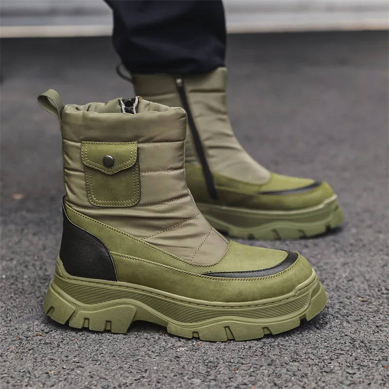 WEISHIBANGWEI Snow Boots Men-8