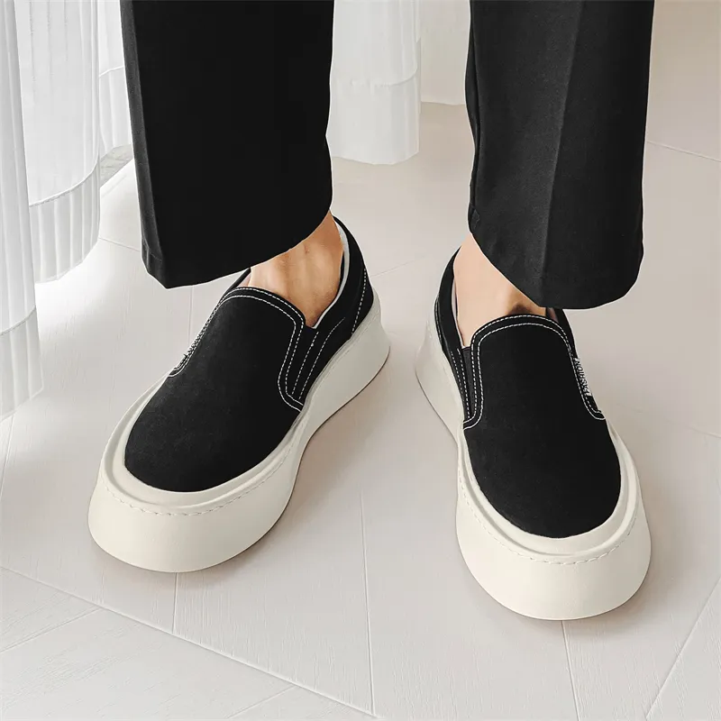 WEISHIBANGWEI Espadrilles Men's Black-4