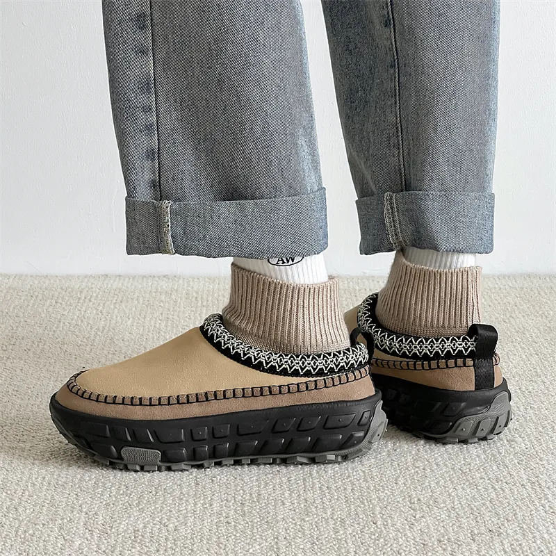 WEISHIBANGWEI Warm Slip Resistant Coverage Short Snow Boots Unisex-13