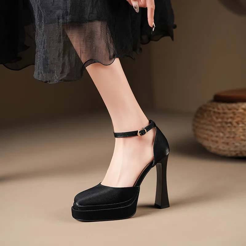 WEISHIBANGWEI Chunky Heel High Heels Women's-7