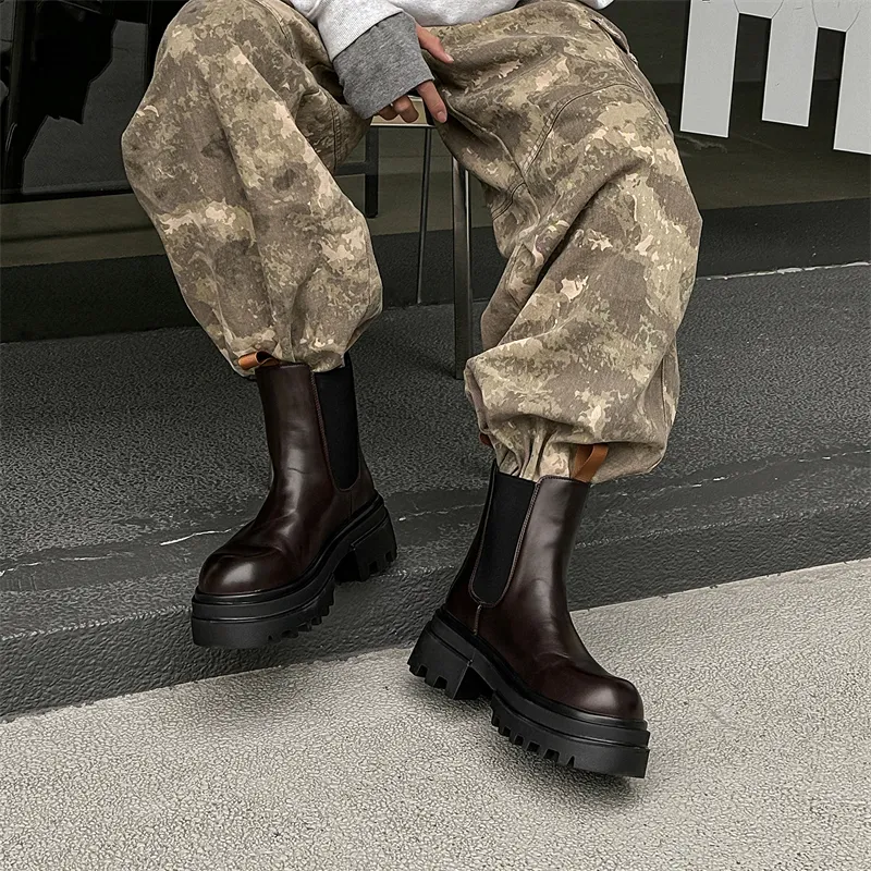 WEISHIBANGWEI Short Chelsea Boots Men's-13