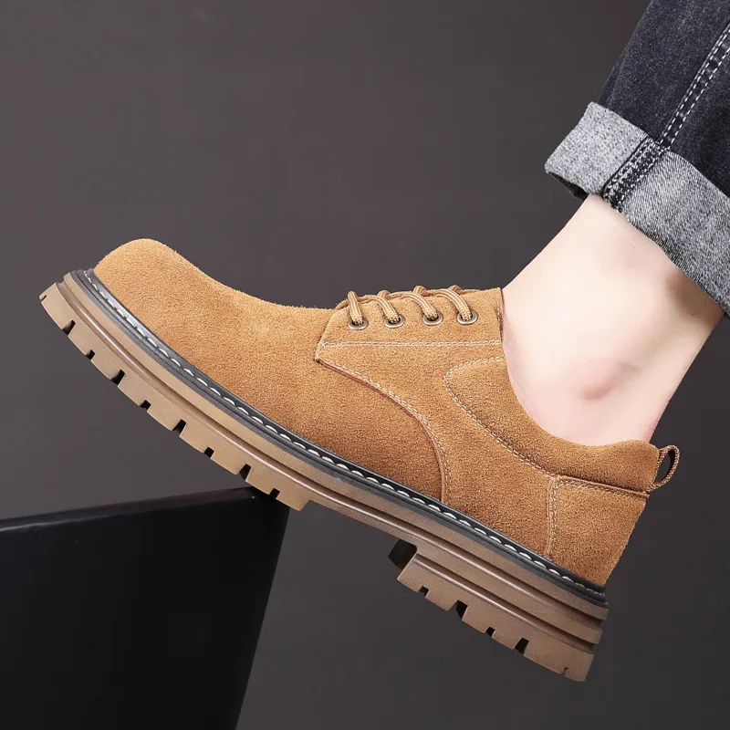 WEISHIBANGWEI Casual Shoes Men's Earth Yellow-4
