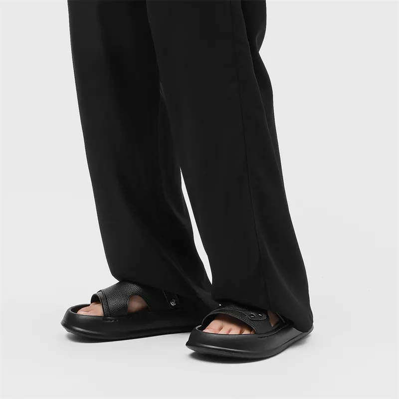 WEISHIBANGWEI Beach Sandals Men's Black-3