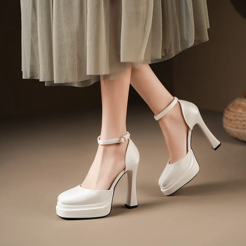 WEISHIBANGWEI Chunky Heel High Heels Women's-13