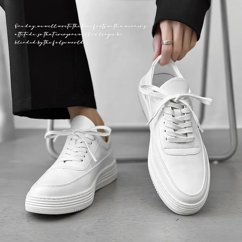 WEISHIBANGWEI Men's Casual Shoes Men's White-3