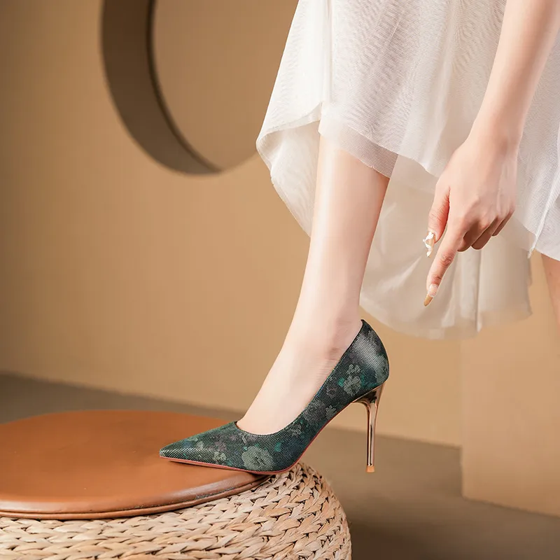 WEISHIBANGWEI Slim Heel High Heels Women's-12