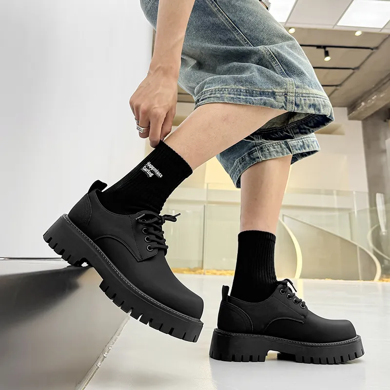 WEISHIBANGWEI Casual Shoes Men's Black-4