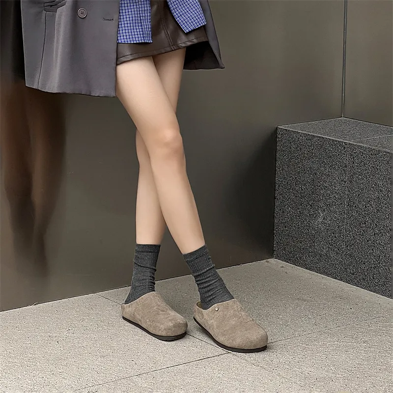 WEISHIBANGWEI Rubber Sole Closed Toe Slippers Unisex Gray-10