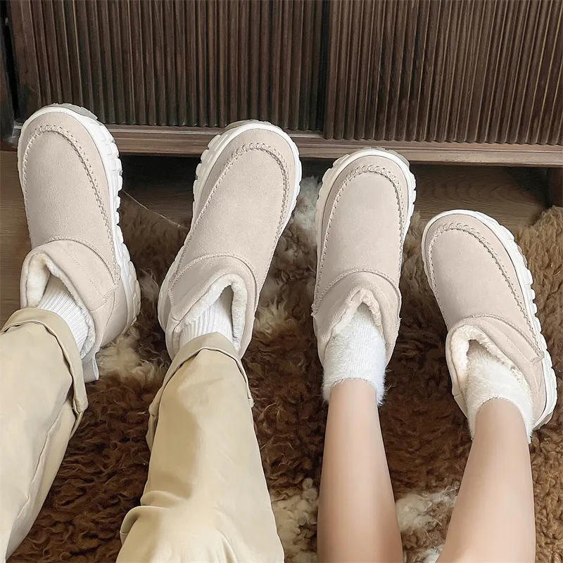 WEISHIBANGWEI Warm Slip Resistant Short Snow Boots Unisex-19