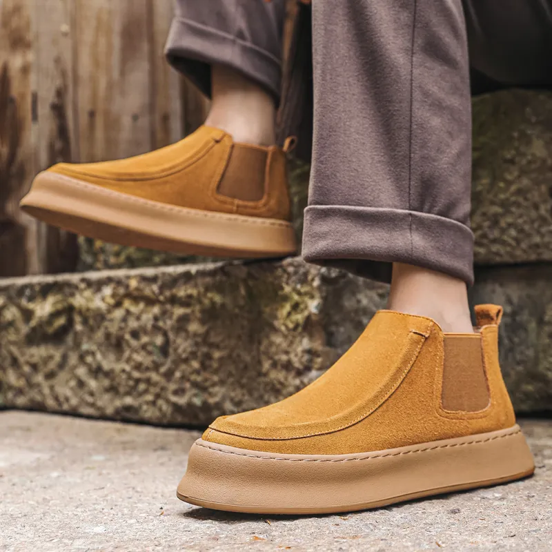 WEISHIBANGWEI Short Chelsea Boots Men's-5
