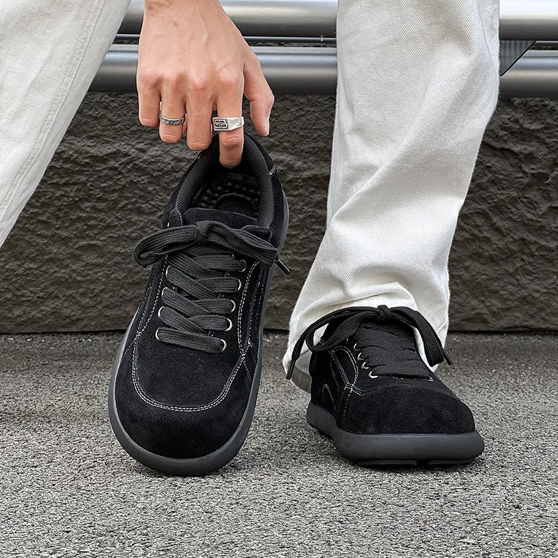 WEISHIBANGWEI Low Top Casual Shoes Men's Black-1