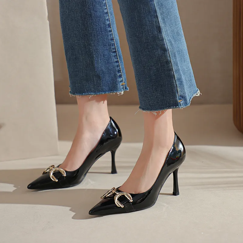 WEISHIBANGWEI Slim Heel High Heels Women's-5