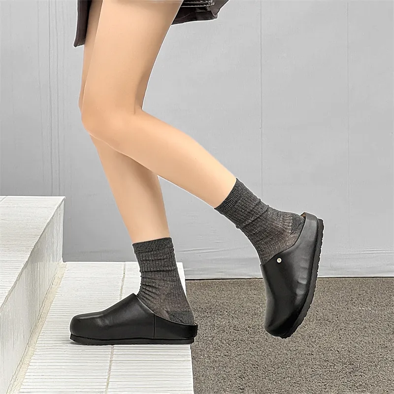 WEISHIBANGWEI Rubber Sole Closed Toe Slippers Unisex Black-7