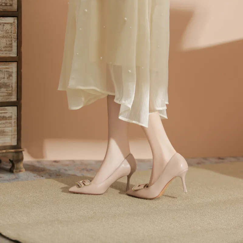 WEISHIBANGWEI Slim Heel High Heels Women's-12