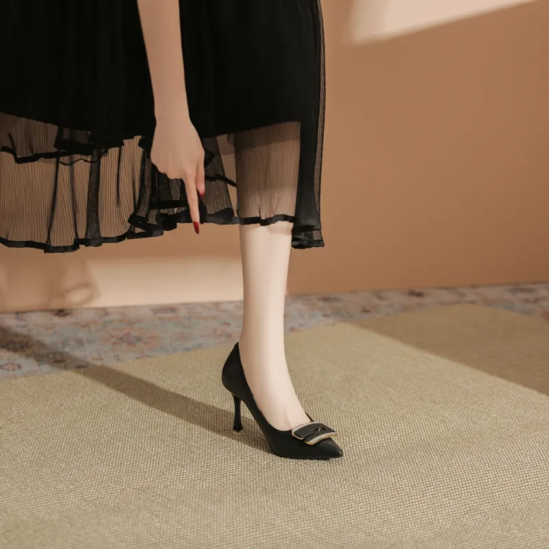 WEISHIBANGWEI Slim Heel High Heels Women's-17