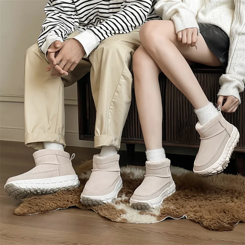 WEISHIBANGWEI Warm Slip Resistant Short Snow Boots Unisex-17