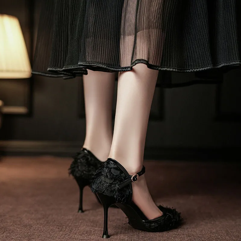 WEISHIBANGWEI Slim Heel High Heels Women's-5