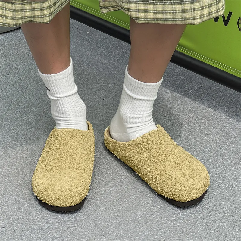WEISHIBANGWEI Rubber Sole Closed Toe Slippers Unisex Lemon-1