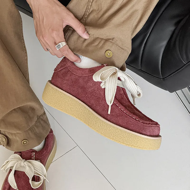 WEISHIBANGWEI Height Increasing Low Top Casual Shoes Men's Purple-6