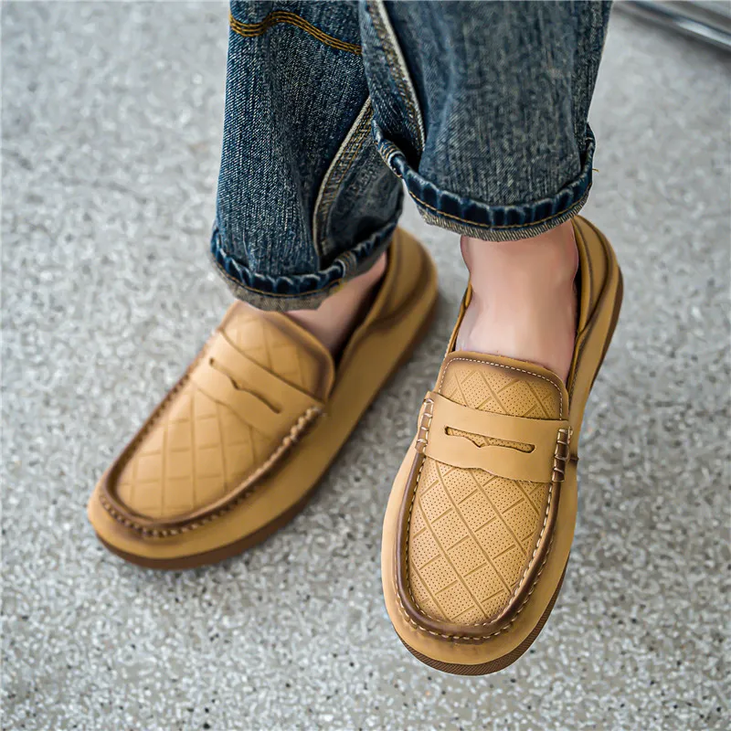 WEISHIBANGWEI Loafers Low Heel Men's-9