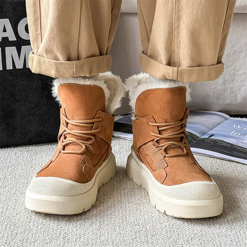 WEISHIBANGWEI Warm Slip Resistant Coverage Short Snow Boots Unisex-4