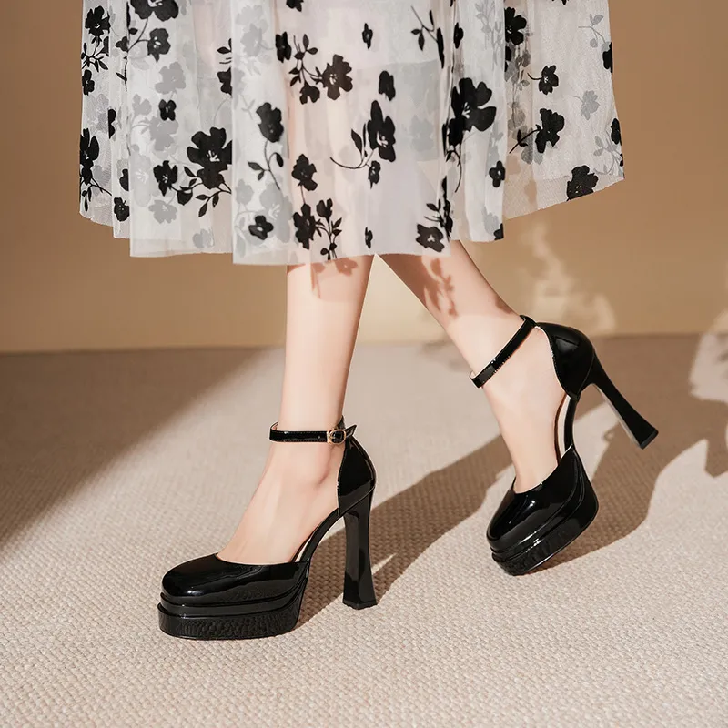 WEISHIBANGWEI Chunky Heel High Heels Women's-7