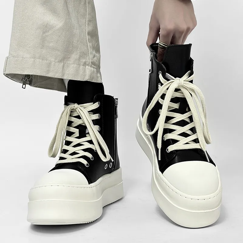 WEISHIBANGWEI Short Martin Boot Unisex Black-9