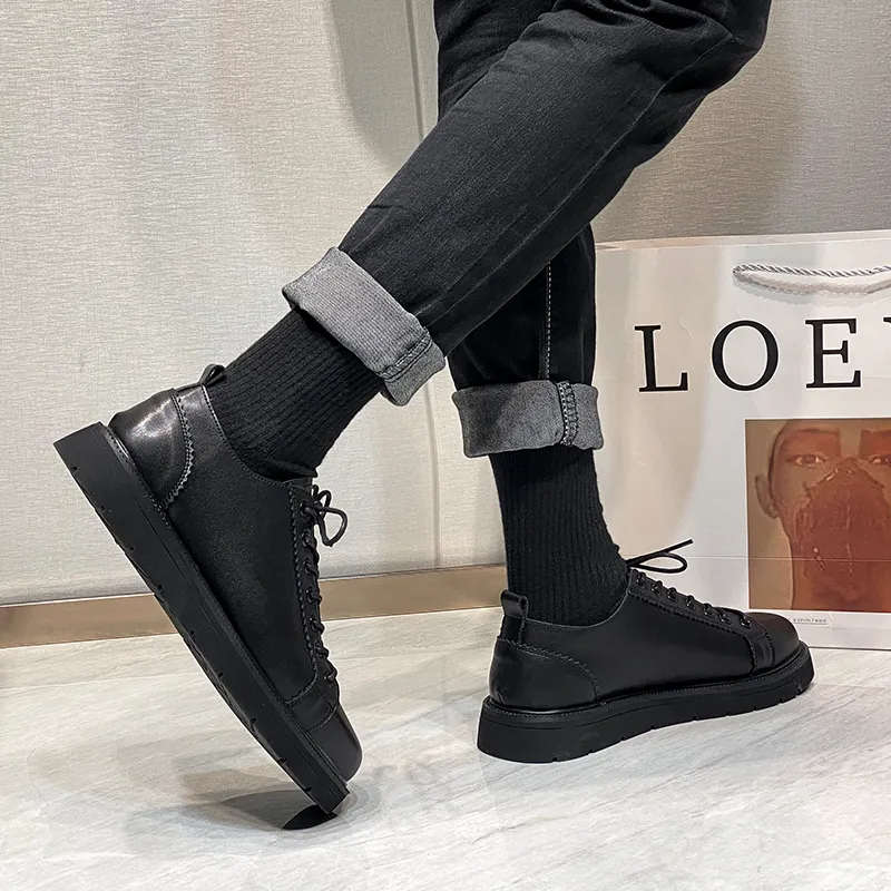 WEISHIBANGWEI Casual Shoes Men's Black-4