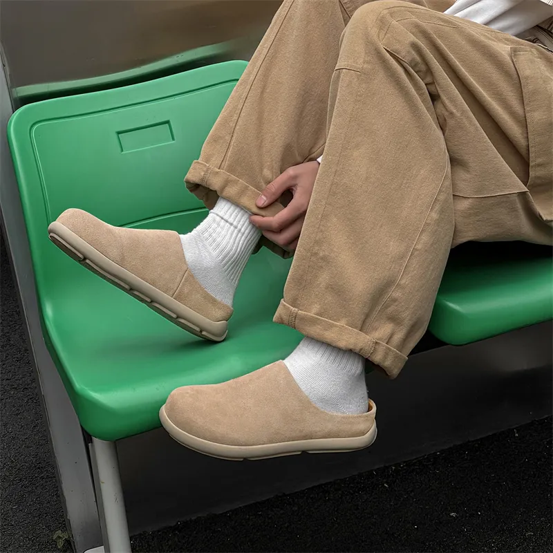 WEISHIBANGWEI Rubber Sole Slip Resistant Wrap toe Slippers Unisex-35