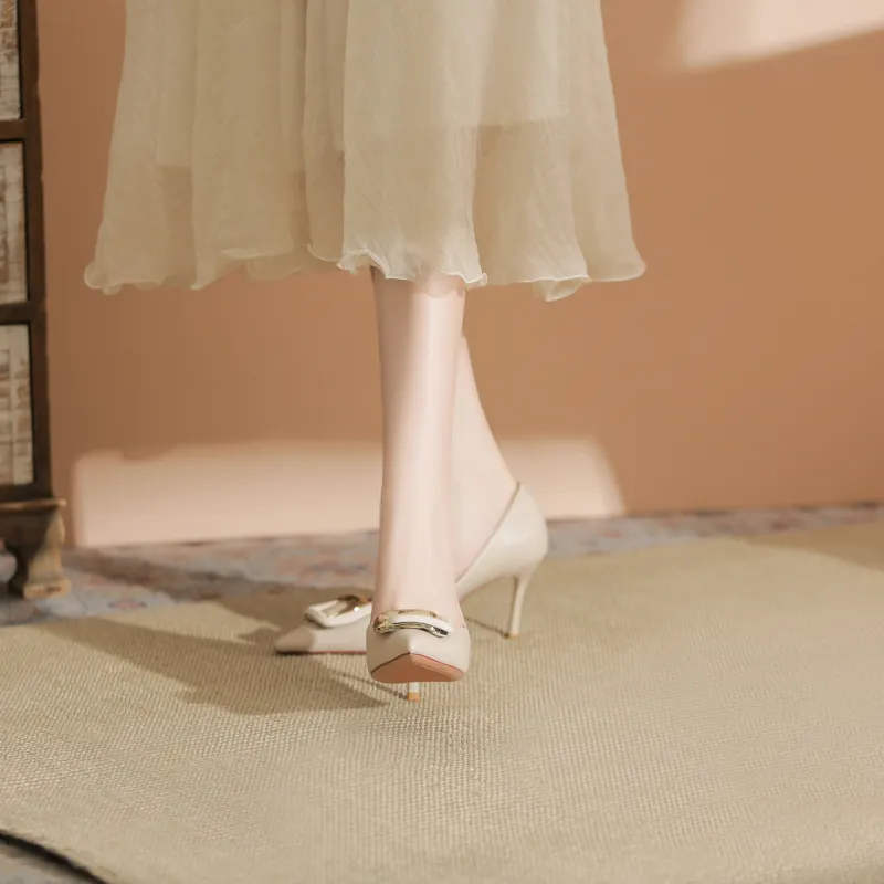 WEISHIBANGWEI Slim Heel High Heels Women's-5