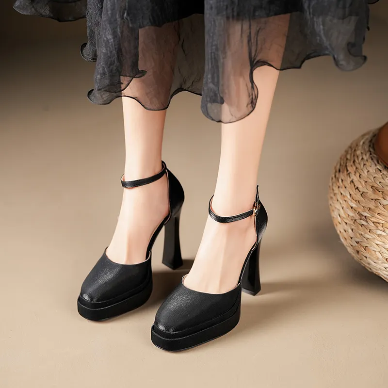 WEISHIBANGWEI Chunky Heel High Heels Women's-9