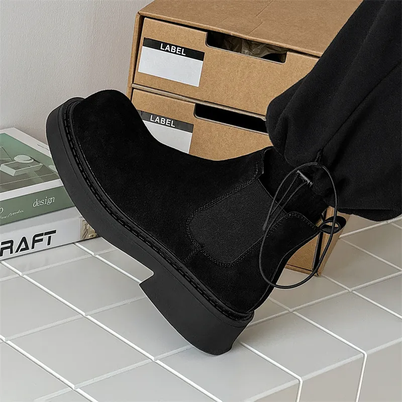 WEISHIBANGWEI Short Chelsea Boots Men's-6