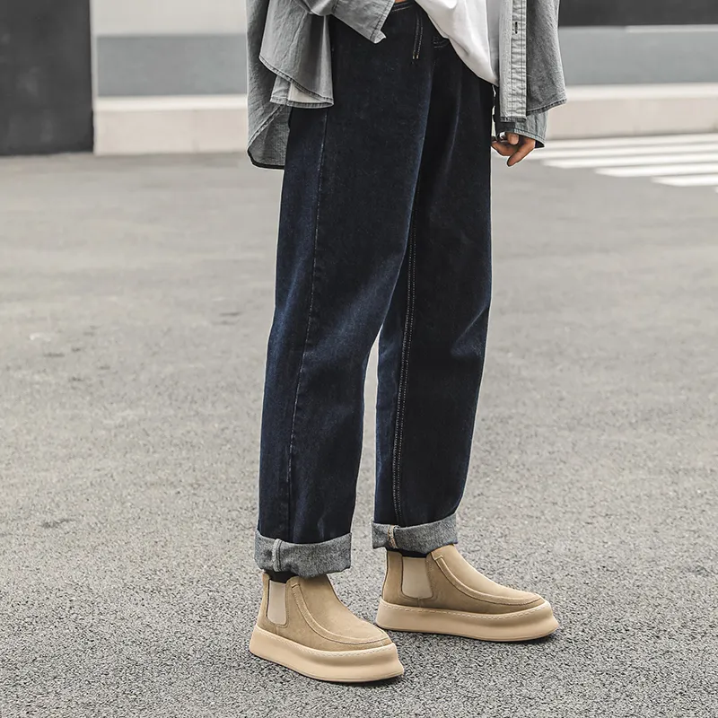 WEISHIBANGWEI Short Chelsea Boots Men's-14