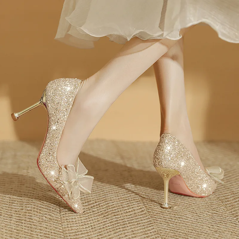 WEISHIBANGWEI Slim Heel High Heels Women's-3