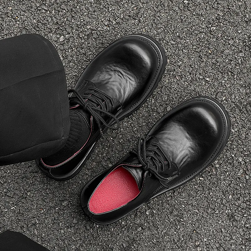 WEISHIBANGWEI Casual Shoes Men's Black Red-1