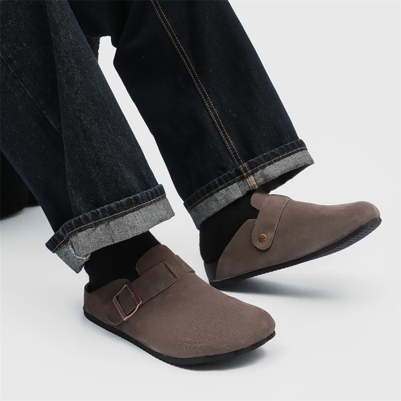 WEISHIBANGWEI Rubber Sole Closed Toe Slippers Unisex Umber-6