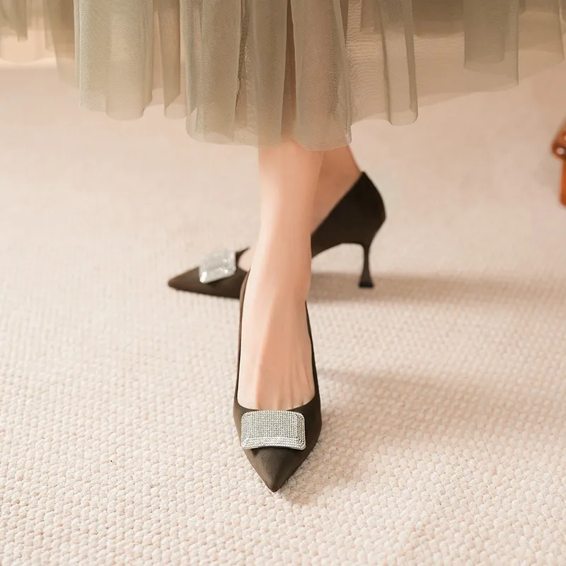 WEISHIBANGWEI Slim Heel High Heels 7.5CM Women's-9