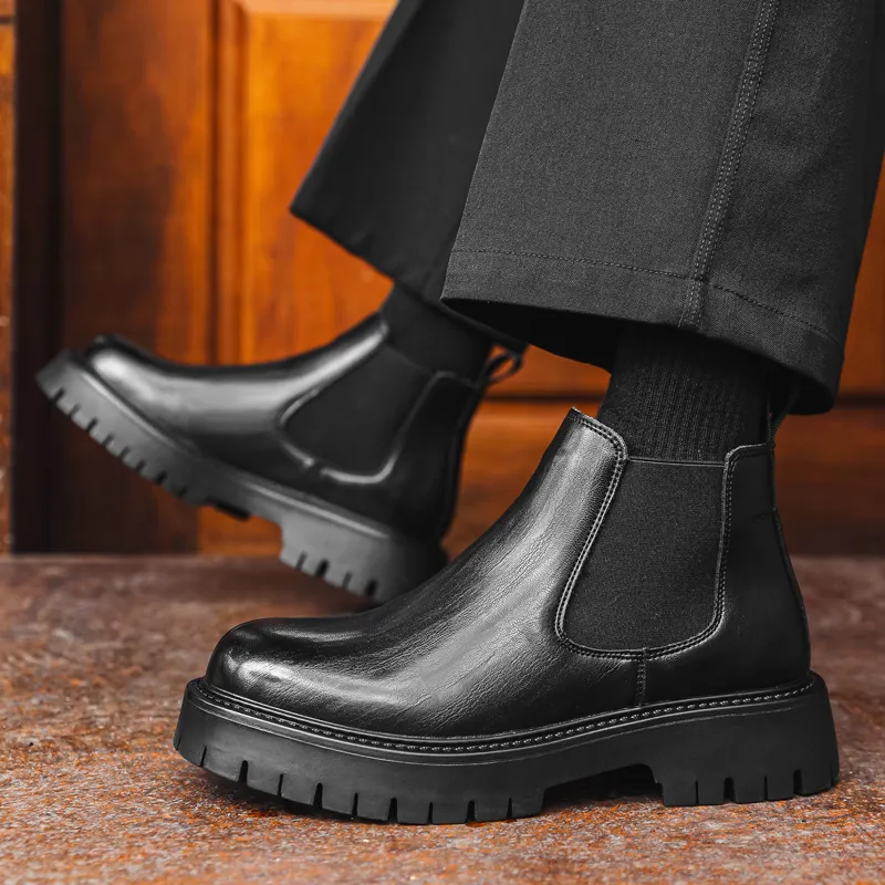 WEISHIBANGWEI Short Chelsea Boots Men's-7