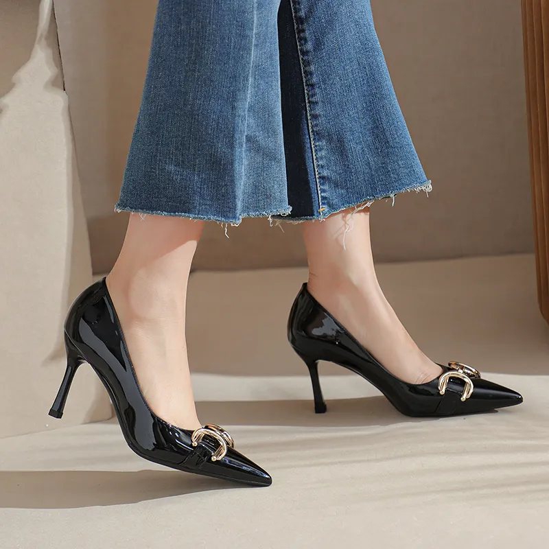 WEISHIBANGWEI Slim Heel High Heels Women's-1