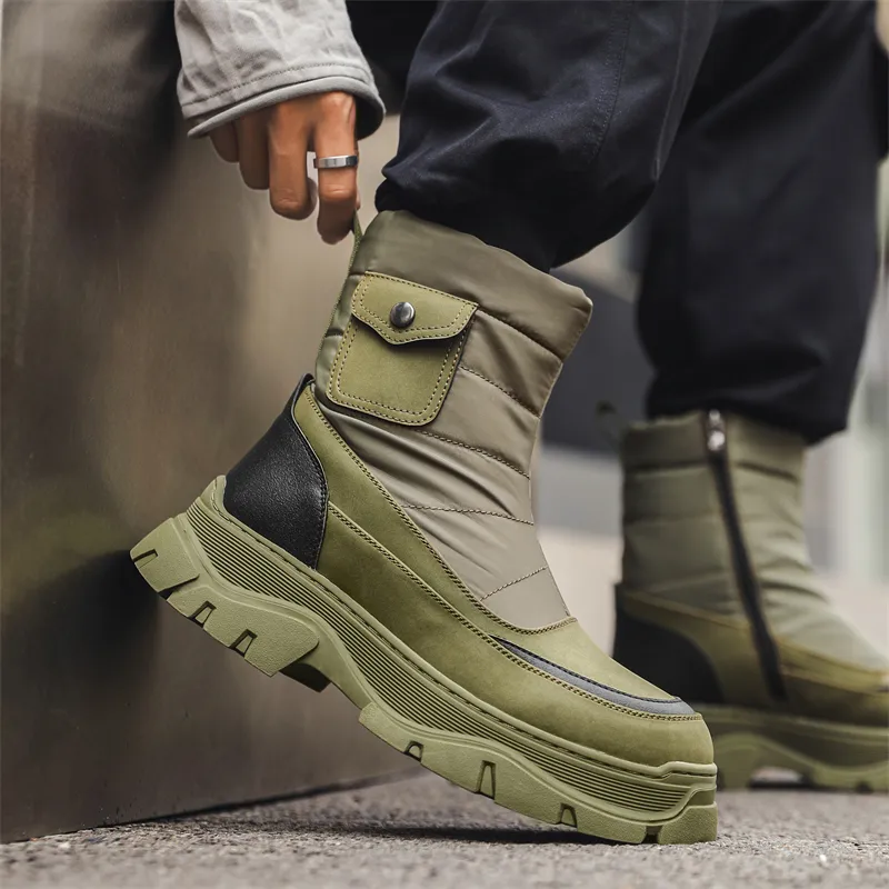 WEISHIBANGWEI Snow Boots Men-14