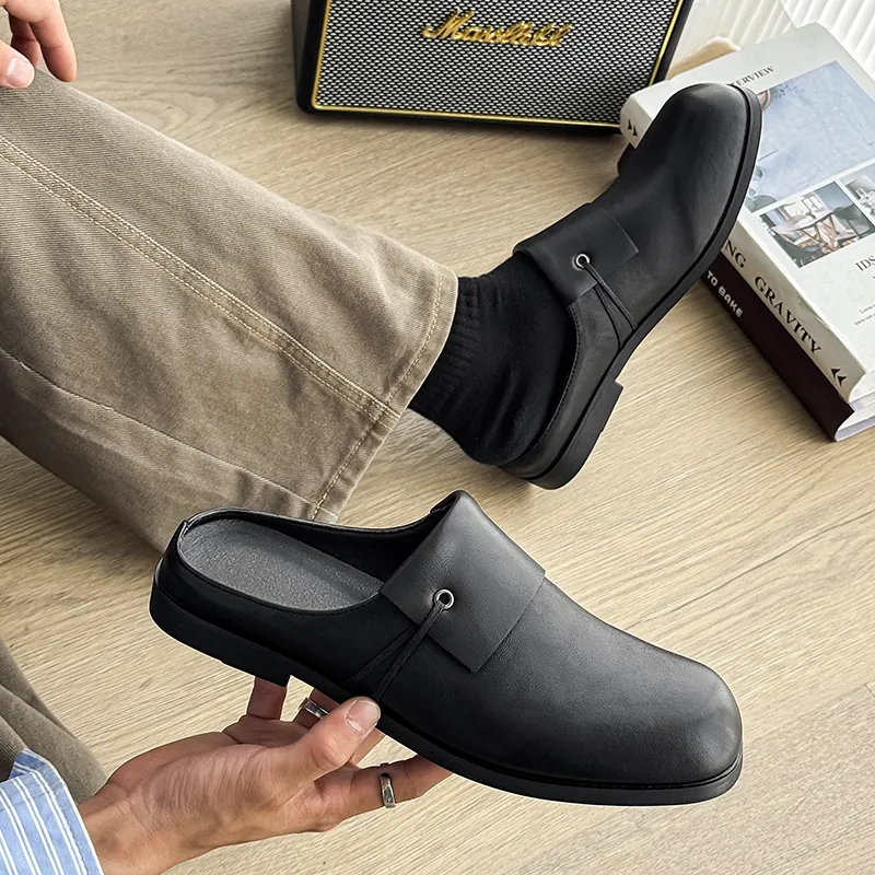WEISHIBANGWEI Closed Toe Slippers Unisex Black-4