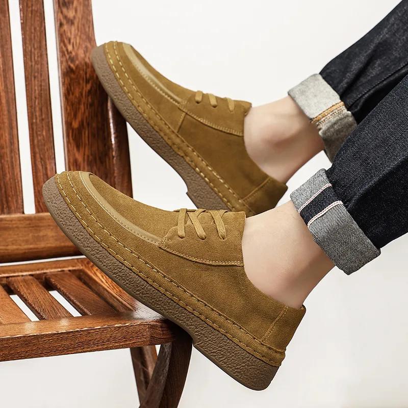 WEISHIBANGWEI Casual Shoes Men's Brown-4